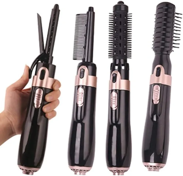 4 IN 1 Hair Curlers Straightener Automatic Dryer Brush Hair Curler Hairstyle Curling Iron Big Wave Curler