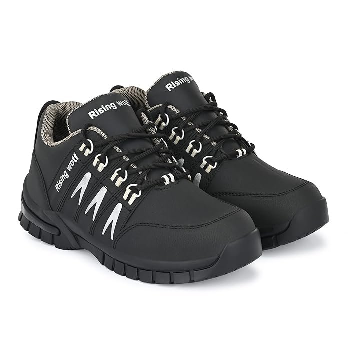 Rising Wolf Men's Synthetic Leather Casual Light Weight Trekking & Hiking Shoes for Men