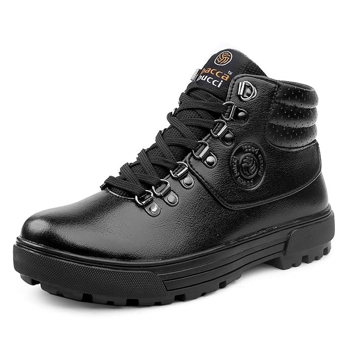 Bacca Bucci Trooper Motorcycle Work Combat Casual Dress Derby Boots for Men