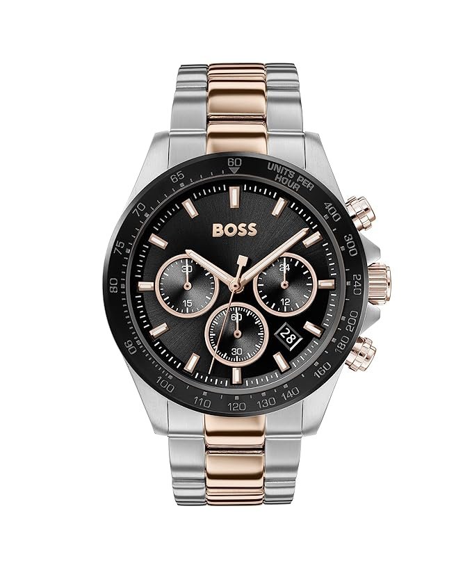 Hugo Boss Stainless Steel Sport Multi-Function Analog Black Dial Men Watch-1513757, Multi-Color Band