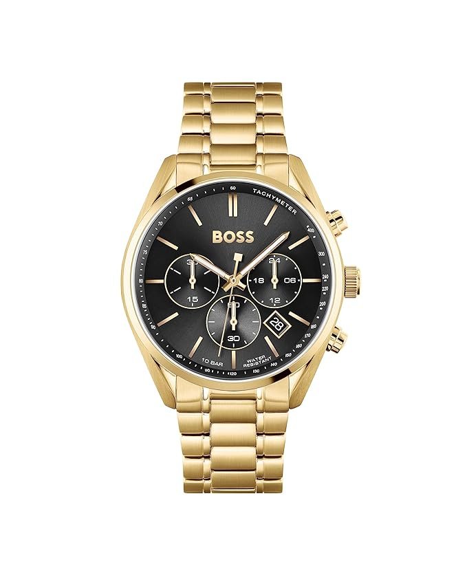 Hugo Boss Stainless Steel Champion Analog Black Dial Men's Watch-1513848